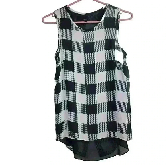 Rag & Bone Women's Forest Green and Ivory Harper Magnified Houndstooth Top XS - Picture 1 of 13